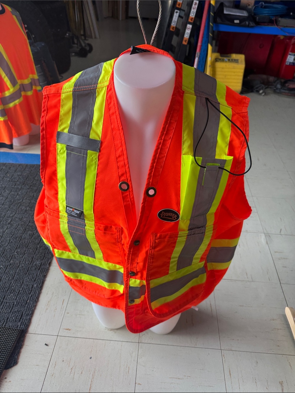 PIONEER Safety Vest - Orange & Lime Yellow